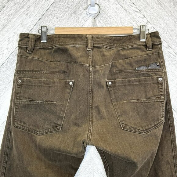 Diesel Jeans Mens Size 34x32 Darron Regular Slim Tapered Brown Denim Button Fly - Picture 4 of 8